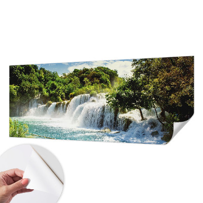Zelfklevend fotobehang met een prachtige waterval als motief