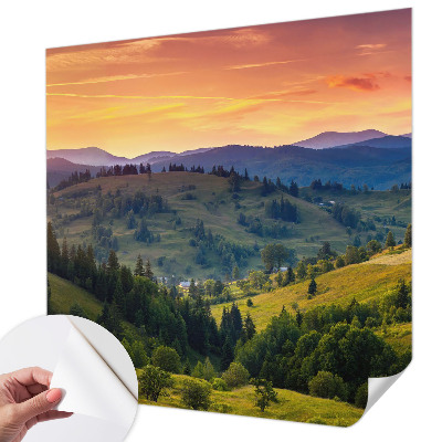 Zelfklevende behangsticker Berglandschap