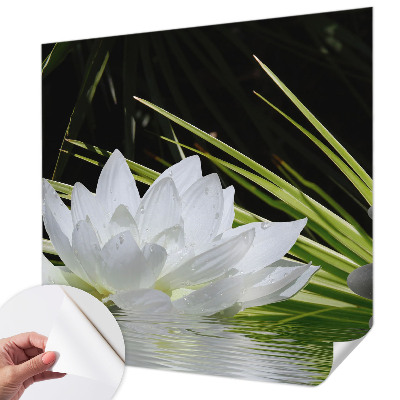 Zelfklevend fotobehang op maat Lelie-meditatie