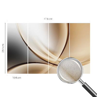 3D fotobehang Afgeronde lijnen