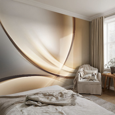 3D fotobehang Afgeronde lijnen