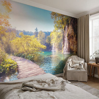 Foto behang voor de kinderkamer met natuurlijk landschap als print