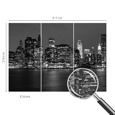 Foto behang voor de kinderkamer Nachtmetropool