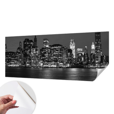 Foto behang voor de kinderkamer met nachtelijke metropoolprint