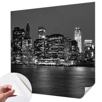 Foto behang voor de kinderkamer met nachtelijke metropoolprint