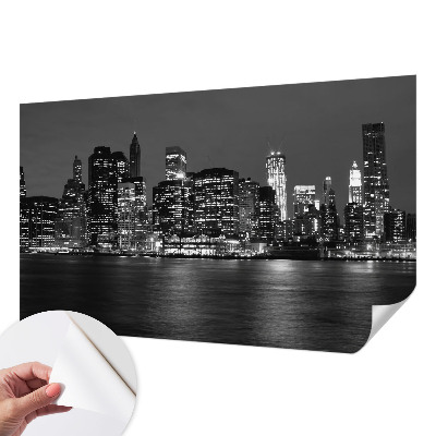 Foto behang voor de kinderkamer met nachtelijke metropoolprint