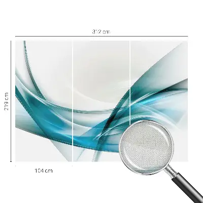 Fotobehang kinderkamer met een patroon van blauwe golven