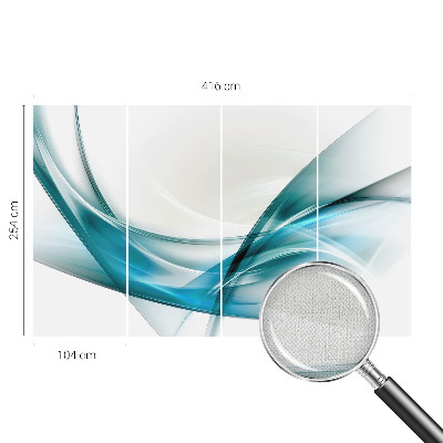 Fotobehang kinderkamer met een patroon van blauwe golven