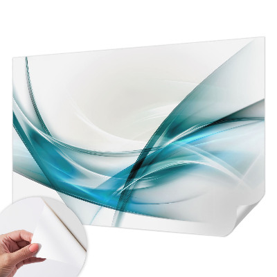 Fotobehang kinderkamer met een patroon van blauwe golven