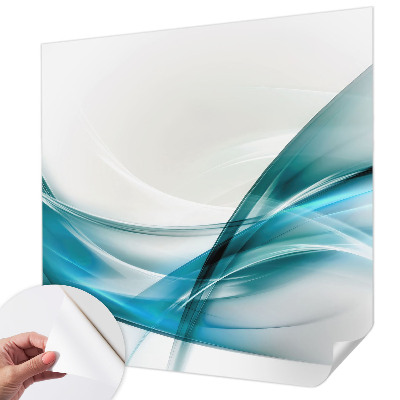Fotobehang kinderkamer met een patroon van blauwe golven