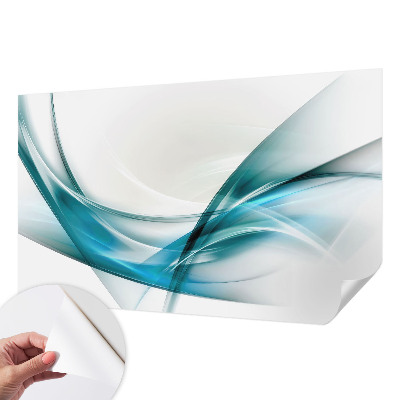 Fotobehang kinderkamer met een patroon van blauwe golven