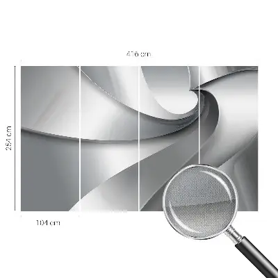 Fotobehang voor de kinderkamer met een patroon van geometrische spiralen