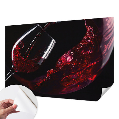3D fotobehang met een motief van rode wijn