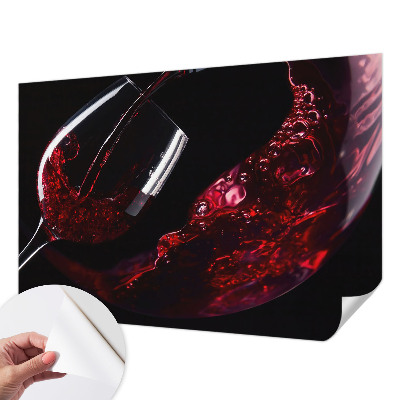 3D fotobehang met een motief van rode wijn