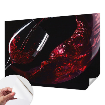 3D fotobehang met een motief van rode wijn