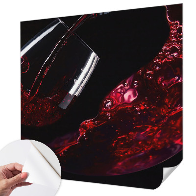 3D fotobehang met een motief van rode wijn