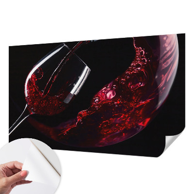 3D fotobehang met een motief van rode wijn