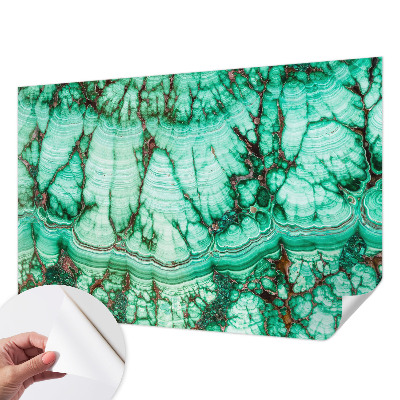 Foto behang voor de keuken met groene patronen