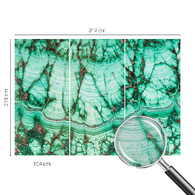 Foto behang voor de keuken Groene patronen