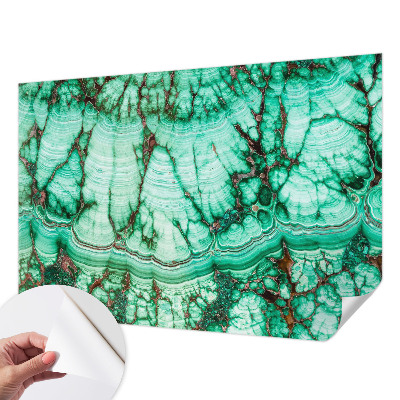 Foto behang voor de keuken met groene patronen