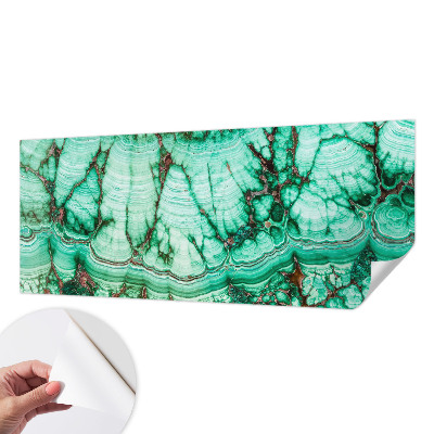 Foto behang voor de keuken met groene patronen