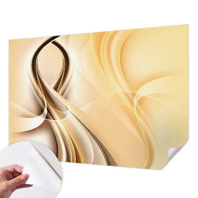 Zelfklevend fotobehang met een motief van golvende lijnen