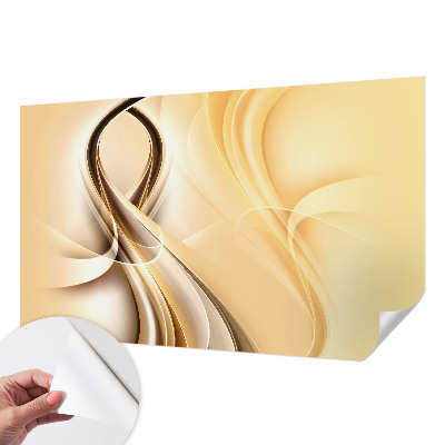 Zelfklevend fotobehang met een motief van golvende lijnen