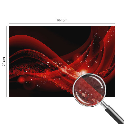 Zelfklevend fotobehang op maat met een rood vortex-design