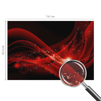 Zelfklevend fotobehang op maat met een rood vortex-design