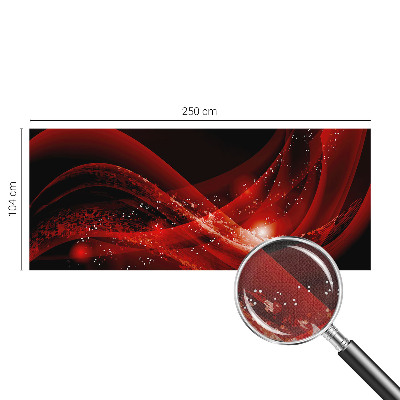 Zelfklevend fotobehang op maat met een rood vortex-design