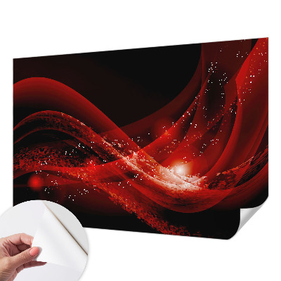 Zelfklevend fotobehang op maat met een rood vortex-design