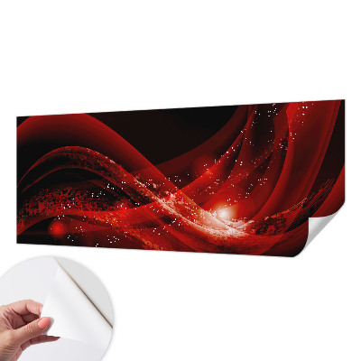 Zelfklevend fotobehang op maat met een rood vortex-design