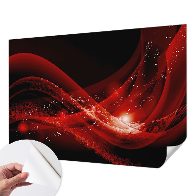 Zelfklevend fotobehang op maat met een rood vortex-design