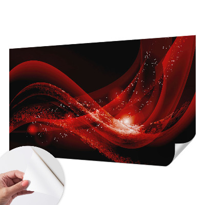 Zelfklevend fotobehang op maat met een rood vortex-design
