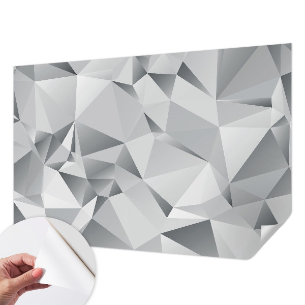 3D fotobehang met abstracte geometrische vormen