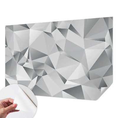 3D fotobehang met abstracte geometrische vormen