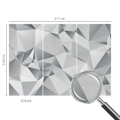 3D fotobehang met abstracte geometrische vormen