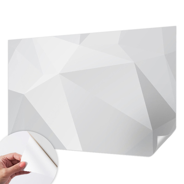 Foto behang voor de kinderkamer met grijze driehoeken