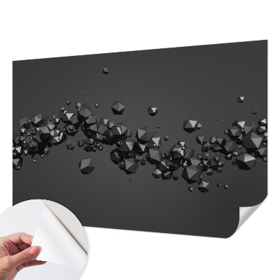 Fotobehang voor de kinderkamer met een patroon van zwarte klonten