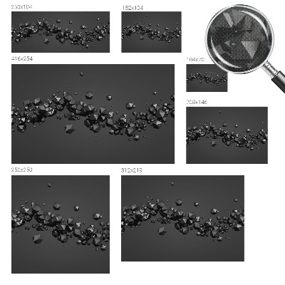 Fotobehang voor de kinderkamer Zwarte klonten