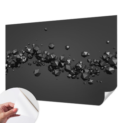 Fotobehang voor de kinderkamer met een patroon van zwarte klonten