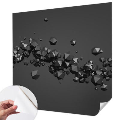 Fotobehang voor de kinderkamer met een patroon van zwarte klonten