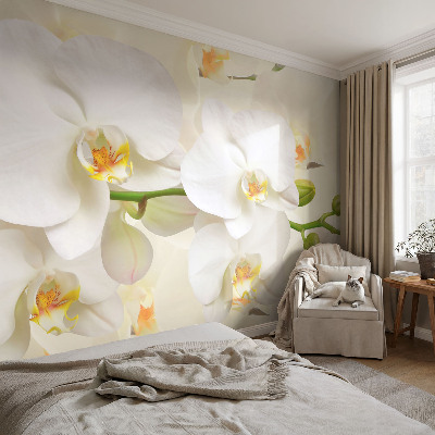 Fotobehang tienerkamer met bloemenmotief