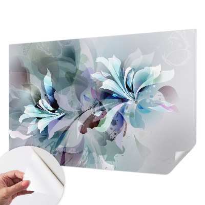 Zelfklevend fotobehang met een abstract bloemmotief