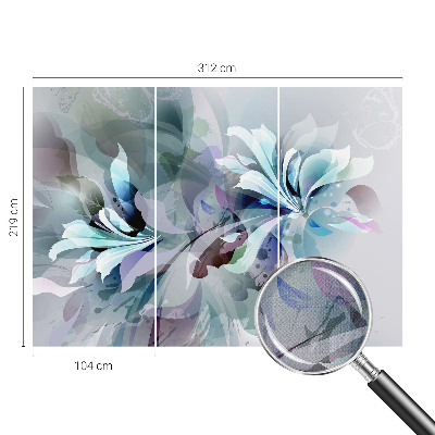 Zelfklevend fotobehang met een abstract bloemmotief