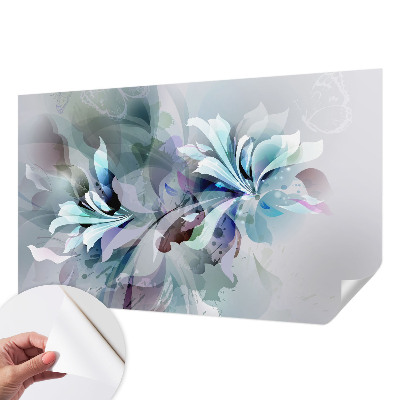Zelfklevend fotobehang met een abstract bloemmotief
