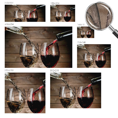 Zelfklevend fotobehang op maat met een ontwerp van een glas wijn