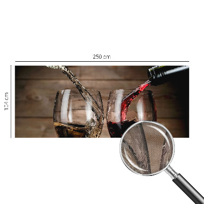 Zelfklevend fotobehang op maat met een ontwerp van een glas wijn