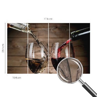 Zelfklevend fotobehang op maat met een ontwerp van een glas wijn