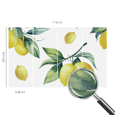 3D fotobehang met citroenmotief